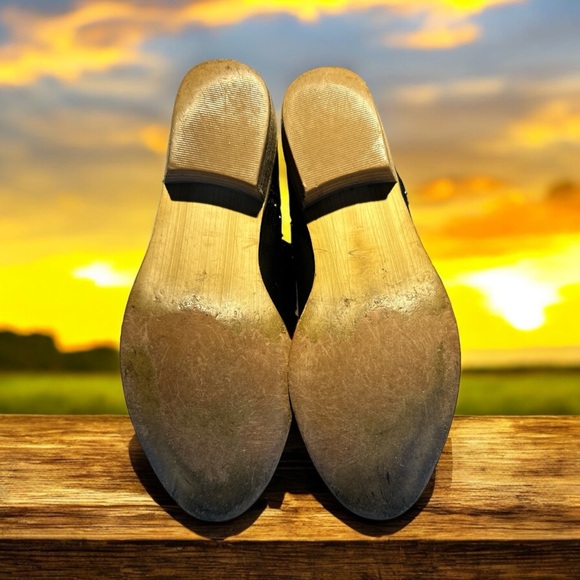 Nine West Black Leather Western Ankle Boot size 8 - Picture 10 of 11